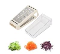 Leopacat Grattugia Formaggio, Grattugia per Scatole in Acciaio Inox con contenitore, Grattugia a Doppio Lato Universale Taglierina per Formaggio Verdure Pane Grattugiato 22 x 13,5 x 8,5 cm