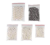 Leopacat Perla RivettiBorchie Bottoni Rotondi Bianchi Perla in Plastica Borchie con Spilli Kit 6/8/10/12mm per Donne Abbigliamento Borse Cappello Abbellimenti Scarpe Maglieria Fai da Te 300PCS