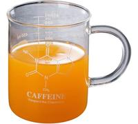 Leopacat Tazzine Caffe Vetro,Tazze Caffe,Tazza Scientifica per Chimica In Vetro Borosilicato con graduato per Latte,Caffè, Tè, Bevande Calde Fredde Regalo per Amanti Biologia e Chimica 450Ml/16Oz