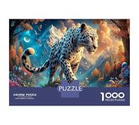 Leopard 1000 Pezzi Puzzle CollectionSnow Leopard in Cosmos Sfida Per Adulti Per Adulti E Bambini Da 14 Anni E Regalo Giocattolo Colorato Per La Famiglia70x50cm/1000pcs