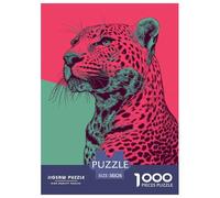 Leopard 1000 Pezzi Puzzle Gioco Di Famiglia Classico Animal Jigsaw Puzzles Bellissima Decorazione Puzzle Per Adulti E Bambini 38x26cm/1000pcs