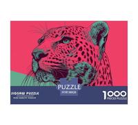 Leopard 1000 Pezzi Puzzle Gioco Di Famiglia Creativo Animal Jigsaw Puzzles Sfida Colore Per Regali Di Viaggio, Presente 38x26cm/1000pcs