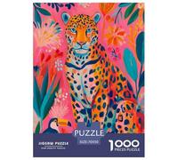 Leopard 1000 Pezzi Puzzle Gioco Educativo Classico Animal Jigsaw Puzzles Gioco Di Sfida Unica Per Adulti E Bambini 70x50cm/1000pcs