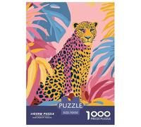 Leopard 1000 Pezzi Puzzle Gioco Educativo Classico Animal Jigsaw Puzzles Gioco Di Sfida Unica Per Adulti E Bambini 70x50cm/1000pcs