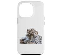 Leopard Cucciolo Adorabile Baby Snow Leopard Big Cat Custodia per iPhone 13 Pro