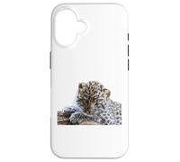 Leopard Cucciolo Adorabile Baby Snow Leopard Big Cat Custodia per iPhone 16