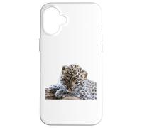 Leopard Cucciolo Adorabile Baby Snow Leopard Big Cat Custodia per iPhone 16 Plus