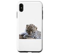 Leopard Cucciolo Adorabile Baby Snow Leopard Big Cat Custodia per iPhone XS Max