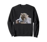 Leopard Cucciolo Adorabile Baby Snow Leopard Big Cat Felpa