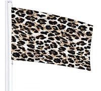 Leopard Flag 3x5 FT Watercolor Animal Skin Lion Tiger Print Spots Dot Outdoor Flags Large Welcome Yard Banners Home Garden Yard Lawn Decor
