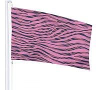 Leopard Flag 4x6 FT Wild Animal Pink Black Zebra Skin Stripes Bandiere esterne Grandi striscioni di benvenuto Yard Home Garden Yard Prato Decor