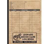 Leopard Gecko Care Log Book: Track Feeding, Shedding, Growth & Daily Habits | Leopard Gecko Husbandry Record | Pet Reptile Care Journal