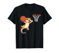 Leopard Gecko Playing Sports Lizard & Reptiles Basketball Maglietta