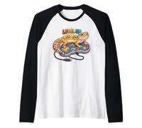 Leopard Gecko Playing Video Game Lizard & Reptiles Gamers Maglia con Maniche Raglan