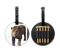Leopard Hunting - Borsa portaoggetti per tee da golf, facile da trasportare e più efficiente per giocare a golf, colore: nero
