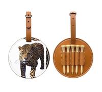Leopard Hunting Brown Golf Tee Storage Bag - Facile da trasportare e più efficiente nel giocare a golf