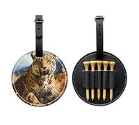 Leopard in Search of Prey - Borsa per tee da golf, facile da trasportare e più efficiente nel giocare a golf, colore: nero