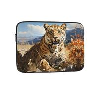 Leopard in Search of Prey - Custodia per laptop da 15", adatta per laptop da 15", borsa da trasporto per laptop da lavoro o scuola