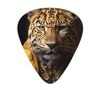 Leopard in una giacca di pelle Plettri per chitarra stampati, 12 pezzi in 3 diversi spessori, adatti per chitarra acustica, chitarra elettrica e musicisti di band