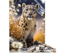 Leopard Jigsaw Puzzle Impossible 1000 Pezzi Decorazione Per La Casa. Rilassamento E Intelligence Per Adulti E Ragazzi Da 14 Anni 1000pcs (75x50cm)