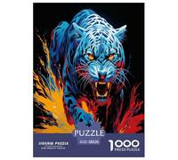 Leopard Jigsaw Puzzle Impossible 1000Pcs Decorazione Per La Casa. Giochi Rilassamento E Intelligence Per Adulti E Bambini Da 12 Anni 38x26cm/1000pcs