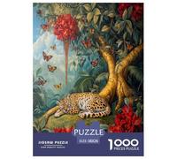 Leopard Jigsaw Puzzle Impossible 1000Pcs Decorazione Per La Casa. Giochi Rilassamento E Intelligence Per Adulti E Ragazzi Da 14 Anni 38x26cm/1000pcs