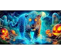 leopard Jigsaw Puzzle Impossible 1000Pcs Decorazione per la casa. Rilassamento e Intelletto per adulti e ragazzi da 14 anni 75x50cm/1000pcs