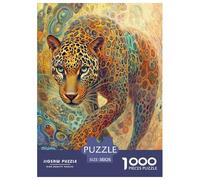 Leopard Jigsaw Puzzle Impossible 1000Pcs Decorazione Per La Casa. Rilassamento E Intelligence Per Adulti E Ragazzi Da 14 Anni 38x26cm/1000pcs