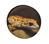 Leopard Little Gecko Copricerchi impermeabili anti UV 28 pollici singolo asse ruota copre per camper camion SUV rimorchio universale per tutte le stagioni