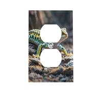 Leopard Little Gecko piastra interruttore durevole in acciaio inox coperture infrangibili bordo moderno duplex decorativo da parete per camera da letto cucina casa