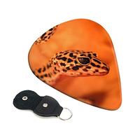 Leopard Little Gecko Plettro per chitarra Set da 6 pezzi per chitarra acustica, chitarra elettrica, basso, ukulele - sottile, medio e spesso