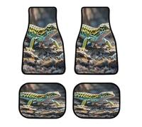 Leopard Little Gecko tappetini per auto personalizzati antiscivolo anteriore posteriore tappeti classici per tutte le stagioni universali battitacco adatto per SUV, furgoni, berline e camion, set di 4