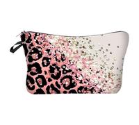 Leopard Makeup Bag, Portable Coin Purse, Travel Cosmetic Organizer, Versatile & Compact Makeup Bag for Women, Stylish Storage for Accessories (17x22cm)