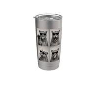Leopard Occhiali da sole Photo Booth Selfie Ritratto Umoristico Bicchiere termico in acciaio inox doppia parete