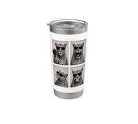 Leopard Occhiali da sole Photo Booth Selfie Ritratto Umoristico Bicchiere termico in acciaio inox doppia parete