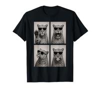 Leopard Occhiali da Sole Photo Booth Selfie Ritratto Umoristico Maglietta