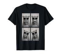 Leopard Occhiali da Sole Photo Booth Selfie Ritratto Umoristico Maglietta