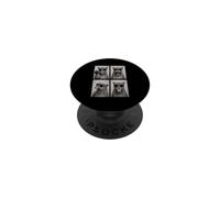 Leopard Occhiali da sole Photo Booth Selfie Ritratto Umoristico PopSockets PopGrip Adesivo