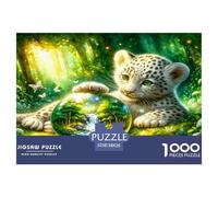 Leopard of The Forest Jigsaw Puzzle,1000 Pezzi Classici, Per Adulti E Bambini A Partire Da 12 Anni Giochi Del Cervello Perfetto Per Appassionati Di Esperti - Regalo Per Amore E Amico 38x26cm/1000pcs