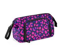 Leopard Pattern Blu Rosa Matita Box Grande Capacità Caso Per Matite Leggero per Preppy Scuola Media cartucheras escolares para lapices pequena