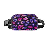Leopard Pattern Blu Viola Moda Cross Body Bag Belt Pack per Donne Uomini Grande Capacità con Cinghia Regolabile per Allenamento Corsa Escursionismo bolsas de cintura para mujer
