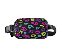 Leopard Pattern Blu Viola Nero Moda Cross Body Bag Belt Pack per Donne Uomini Grande Capacità con Cinghia Regolabile per Viaggi Shopping Running bolsas de cintura para mujer