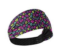 Leopard Pattern Blu Viola Nero Raffreddamento Fasce per capelli per le donne Fascia elastica sudore per le donne per Yoga Allenamenti Palestra cintas para el cabello