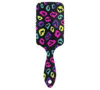 Leopard Pattern Blu Viola Nero spazzola liscia per phon dryinged testa massaggiatore per capelli lunghi con manico ergonomico cepillo para peinar
