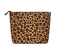 Leopard Pattern Daily Use Makeup Bag Fake Canapa Viaggio Toiletry Organizer Grande Capacità Resistente all'acqua