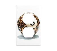 Leopard Pattern Otto Ball Outlet Cover Interruttore Luce Copertura Decorativa 1 Gang Piastra da Parete per Cucina Camera Bagno Dimensioni 7x11.4cm