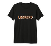 Leopard Pattern Parola Tipografia Costume Maglietta Premium