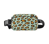 Leopard Print Arancione Verde Moda Cross Body Bag Belt Pack per donna d'affari Piccolo con Cinghia Regolabile per Viaggi Palestra Lavoro para la cintura de hombre