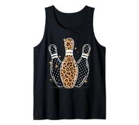 Leopard Print Bowling Pins Fun Sport Design Canotta
