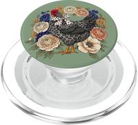 Leopard Print Chicken Floral Aesthetic Country Farm Design PopSockets PopGrip per MagSafe